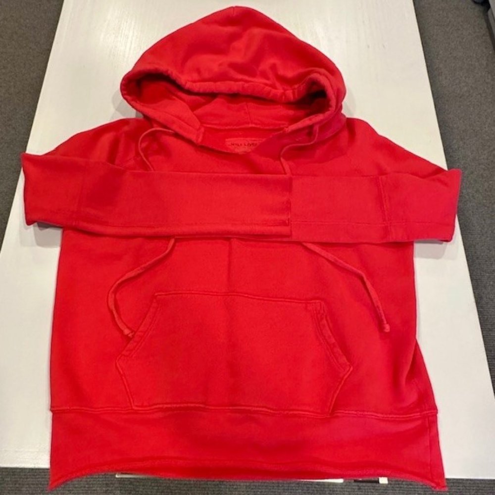 Nili Lotan Janie Hoodie Candy Apple Red Size Medium